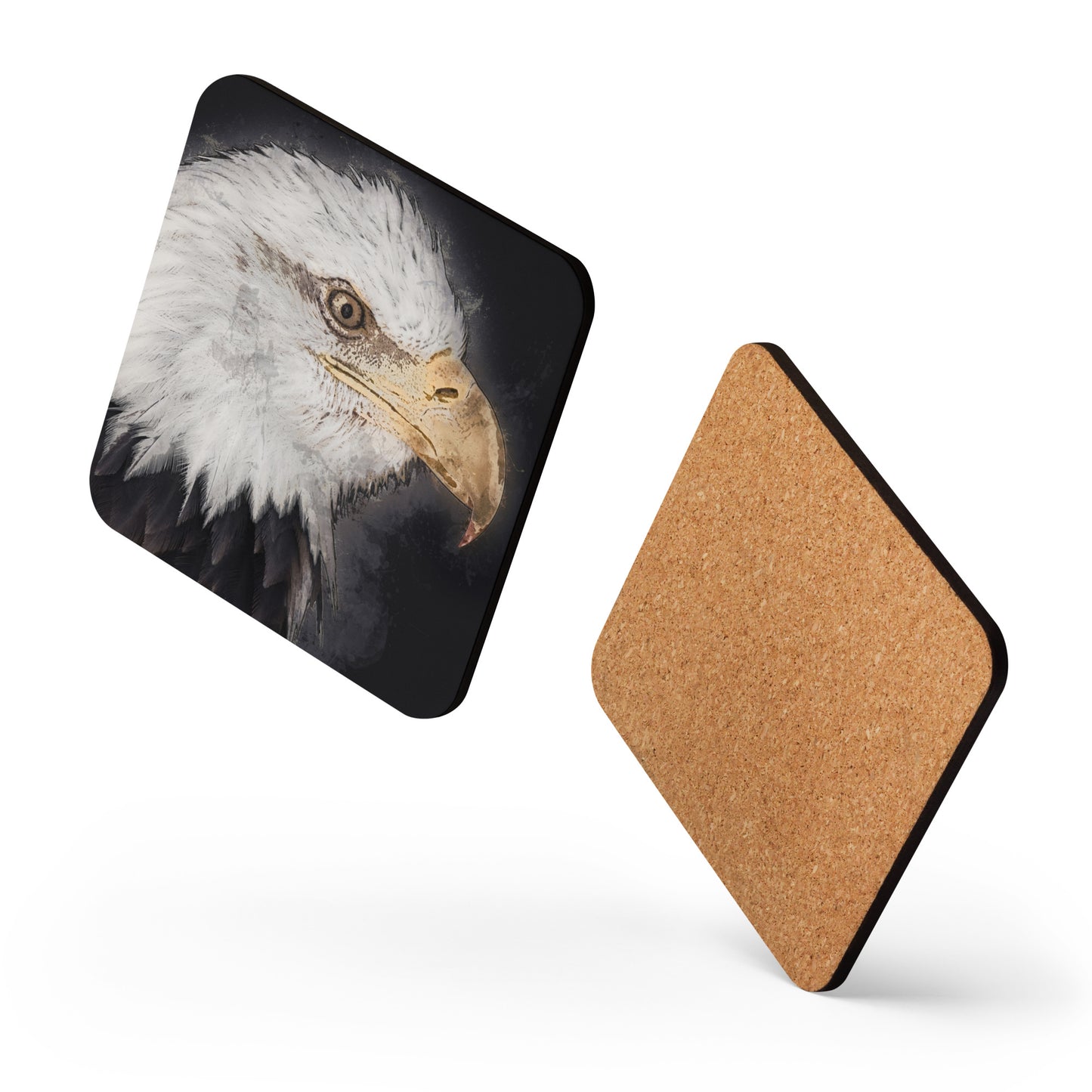 "Bald Eagle" Cork-back coaster