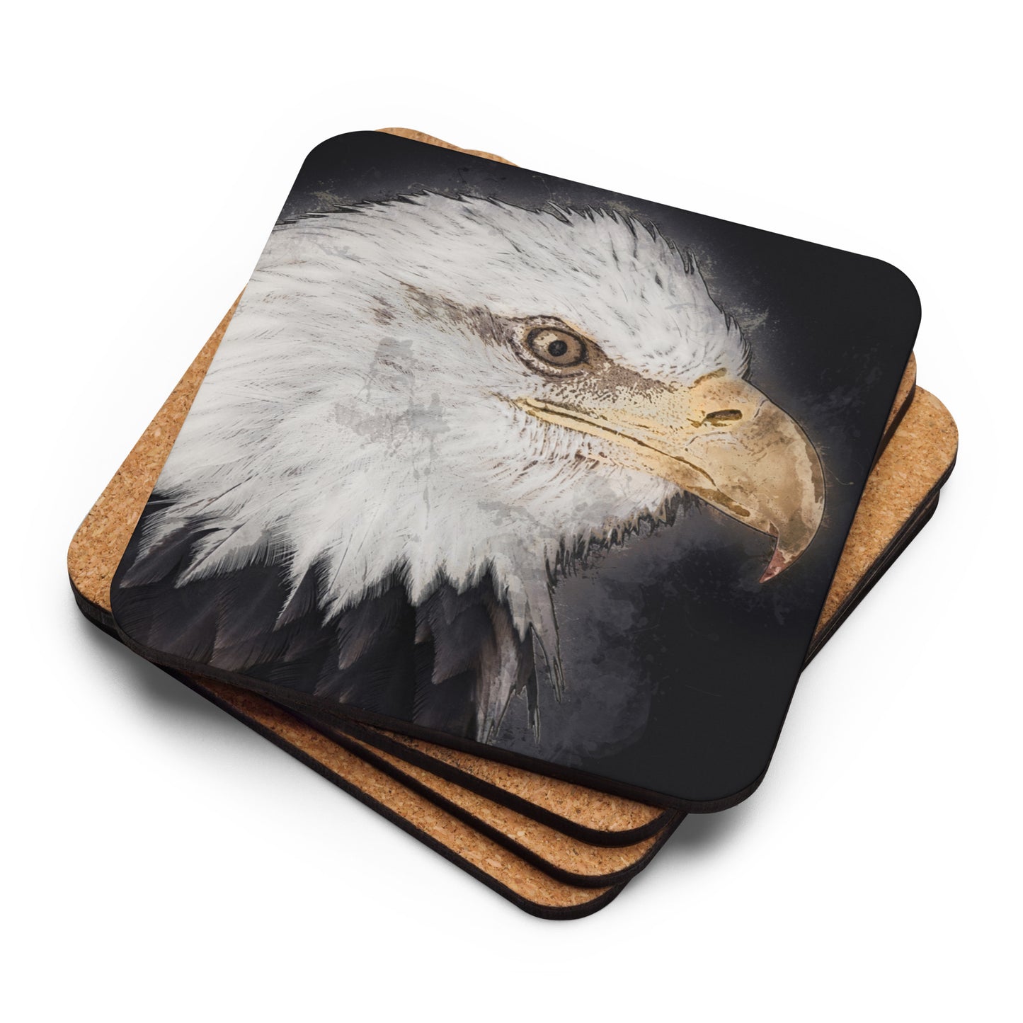 "Bald Eagle" Cork-back coaster