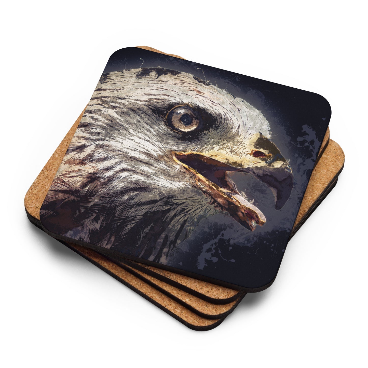 "Red Kite" Cork-back coaster