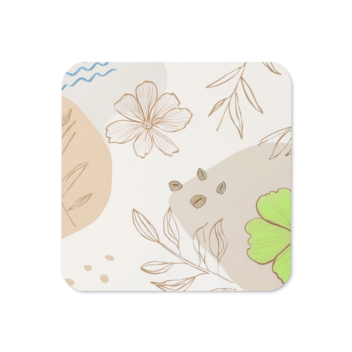 "Abstract Garden" Cork-back coaster