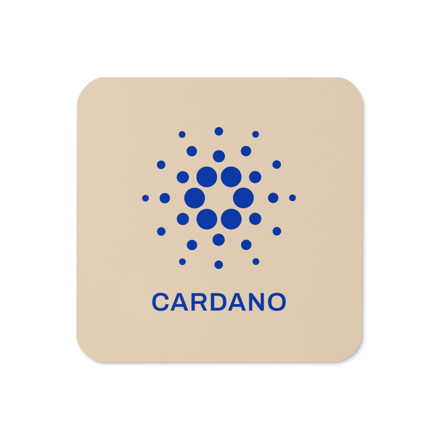 シャンパンコルクバックコースター - Cardanoロゴ、積み重ね可能
