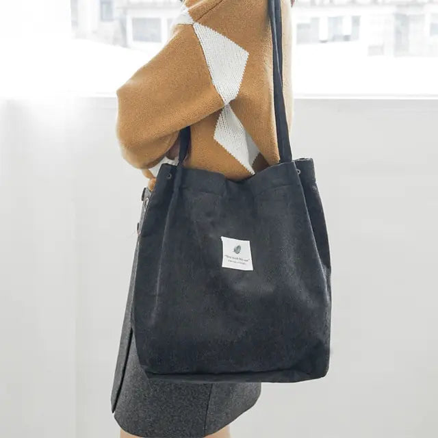 Casual Corduroy Carry Bag