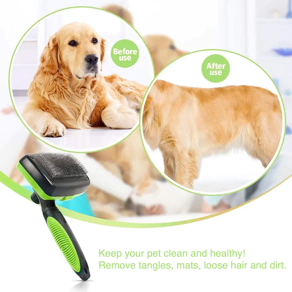 SlickPaws Self Cleaning Pet Grooming Brush