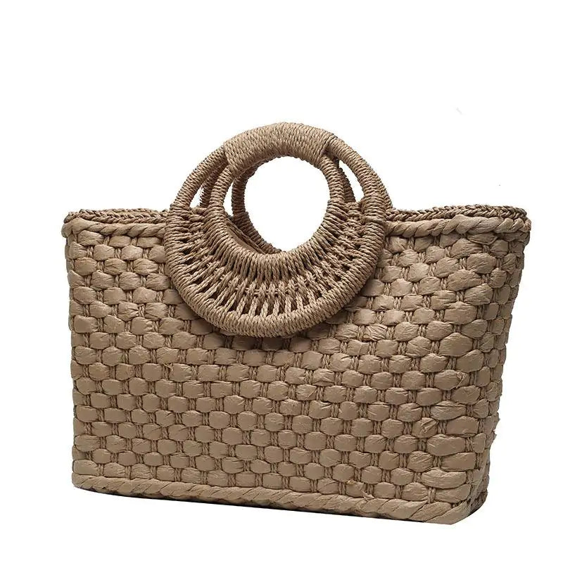 Woven Rattan Straw Eco-Friendly Beach Bag