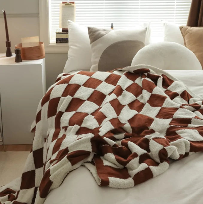 Checkerboard Fleece Blanket