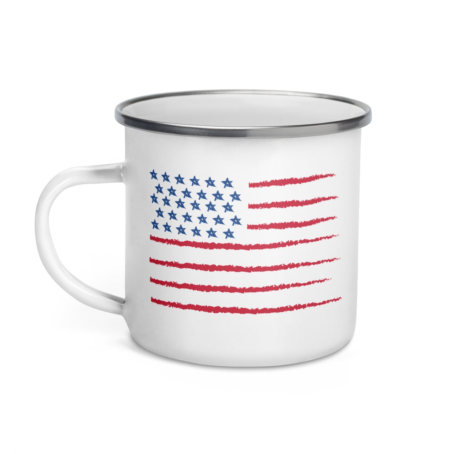 Emaille-Tasse - Stars and Stripes
