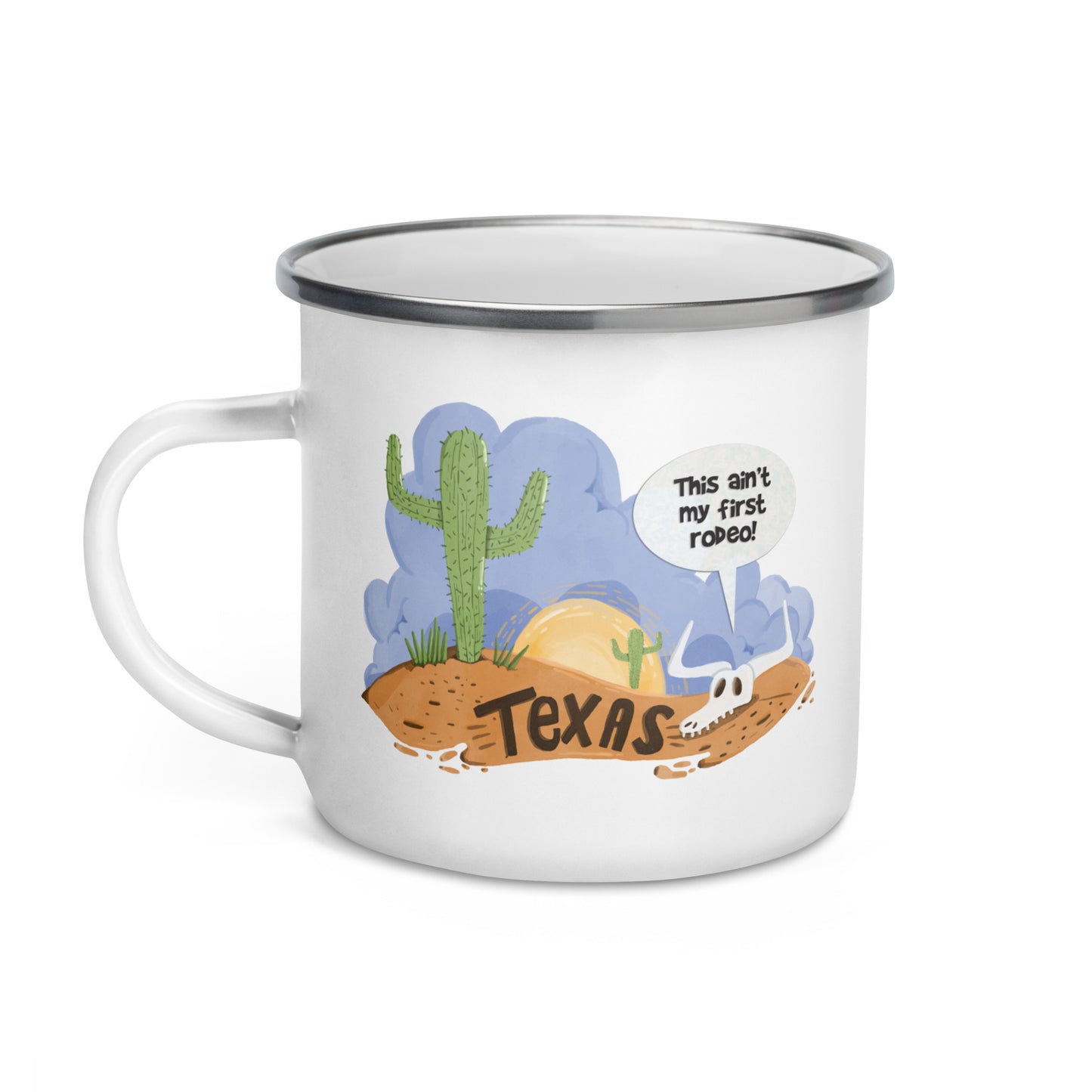 Emaille-Tasse - Texas