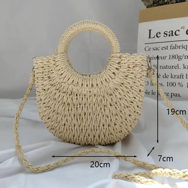 HarvestMoon Handcrafted Straw Bag