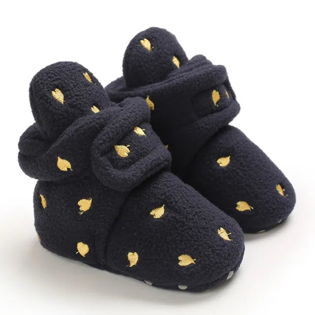 Cozy Toes Baby Booties, Hearts