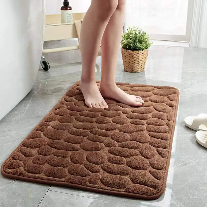 SoftStep Coral Fleece Pebble Bath Mat