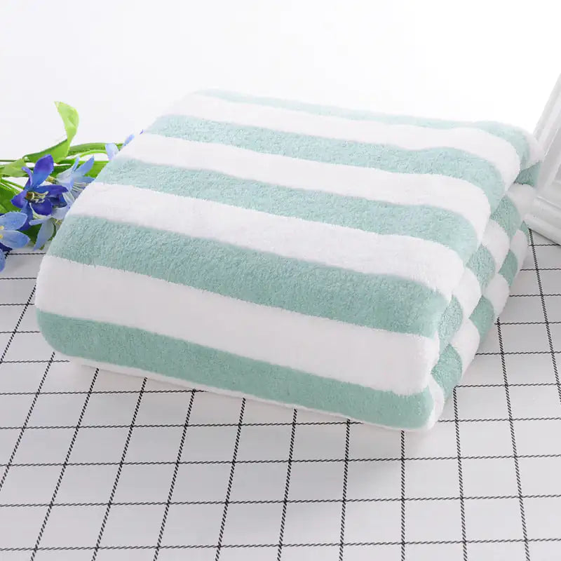LuxeSoft Coral Velvet Bath Towels