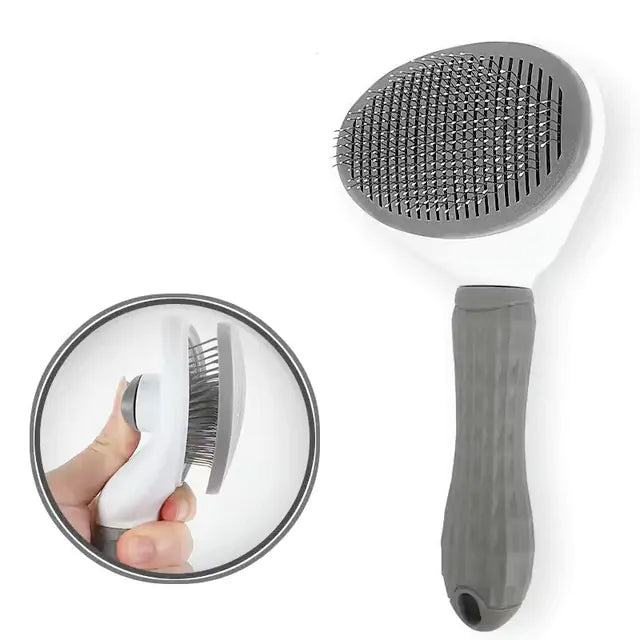 GroomMate Self Cleaning Pet Grooming Brush - Oval