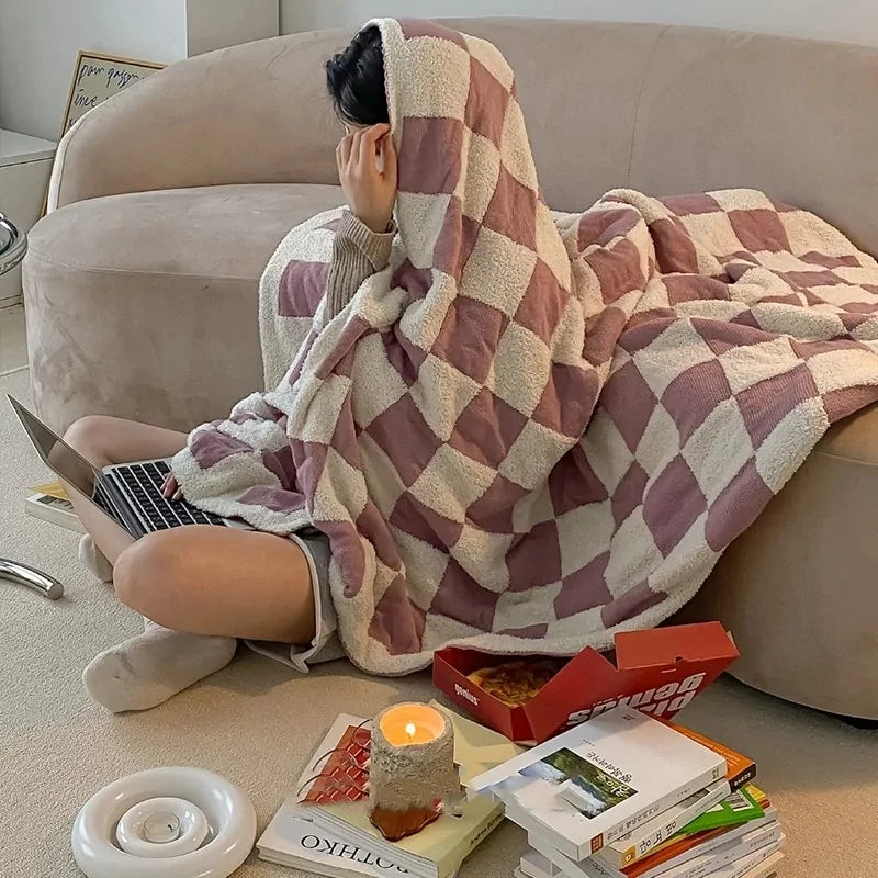 Checkerboard Fleece Blanket