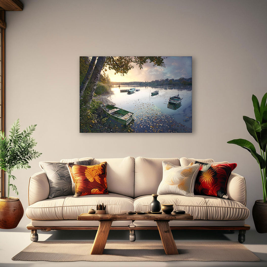 "Dawn Serenity" Splash Painting Canvas Print