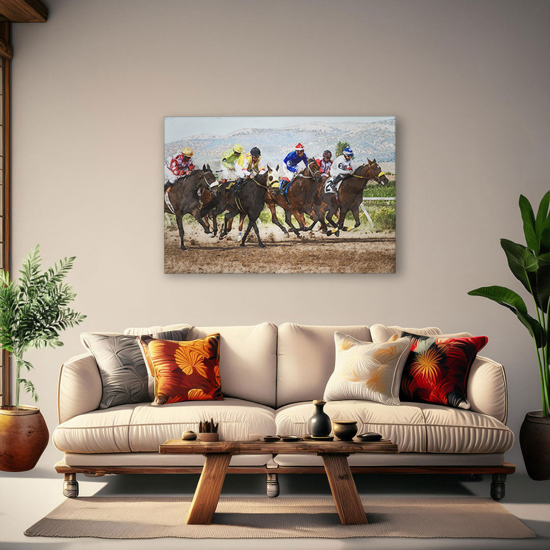 "Front Runners" Splash Painting Canvas Print