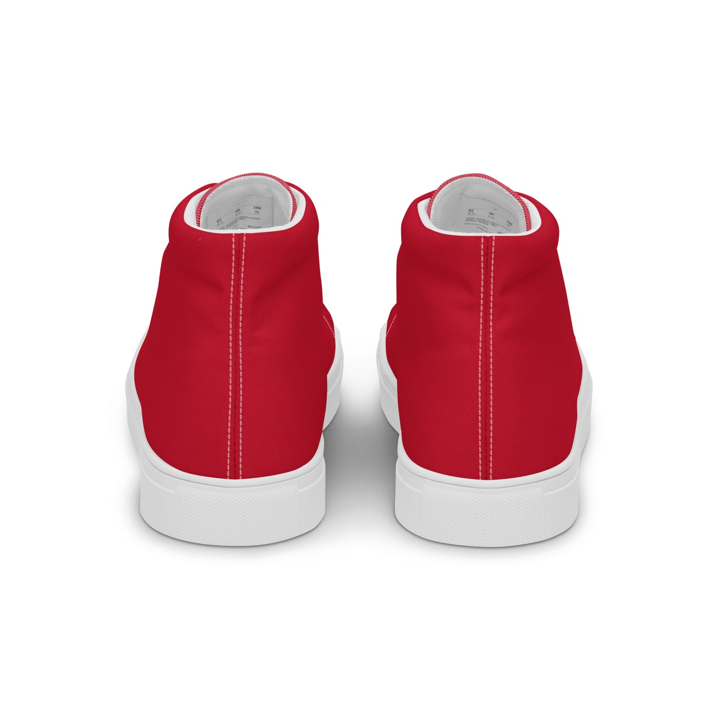 Men’s high top canvas shoes - Firebrick Red