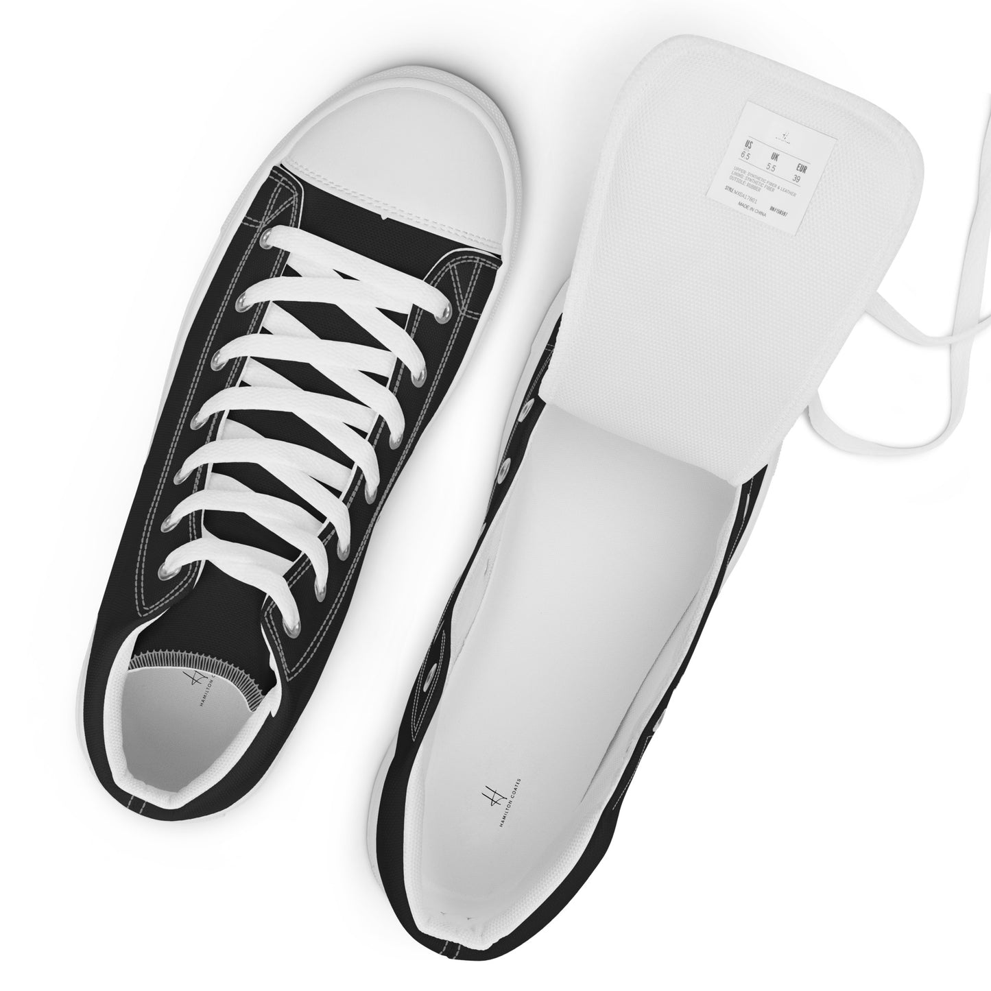 Men’s high top canvas shoes - Charcoal Black