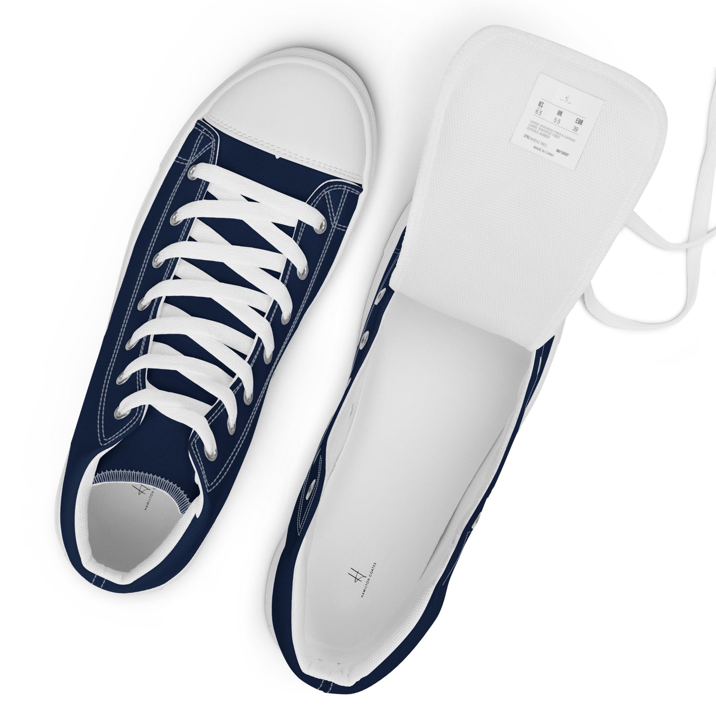 Men’s high top canvas shoes - Navy Blue
