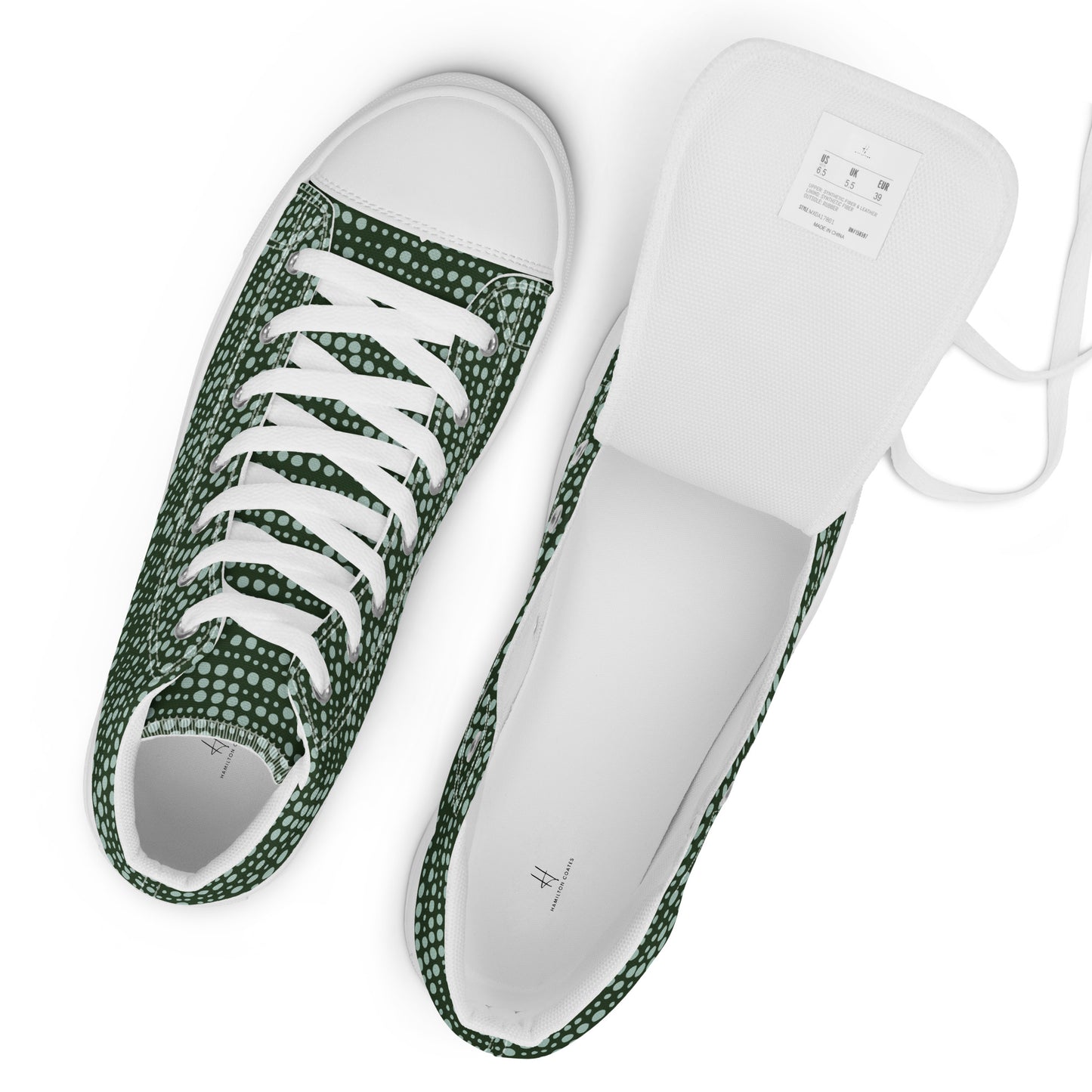 Men’s high top canvas shoes - Spearmint Pop