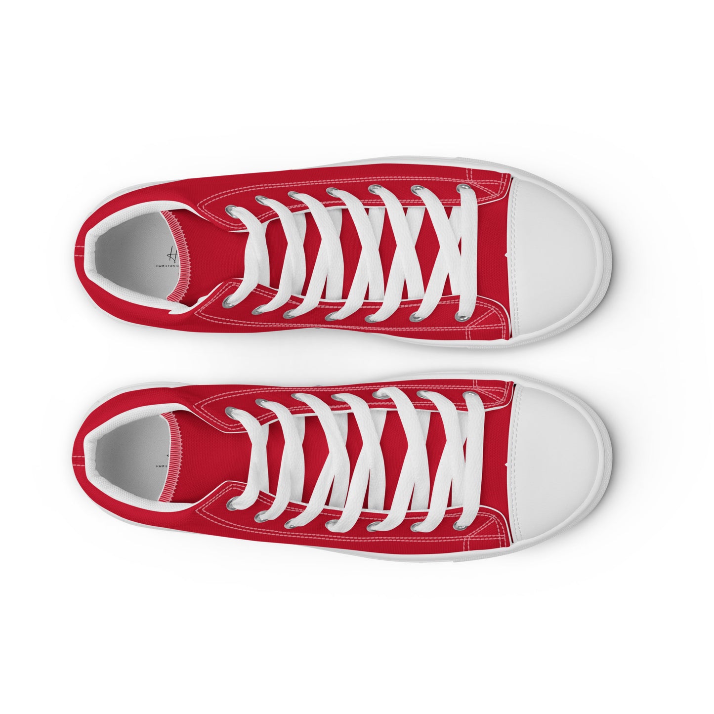 Men’s high top canvas shoes - Firebrick Red