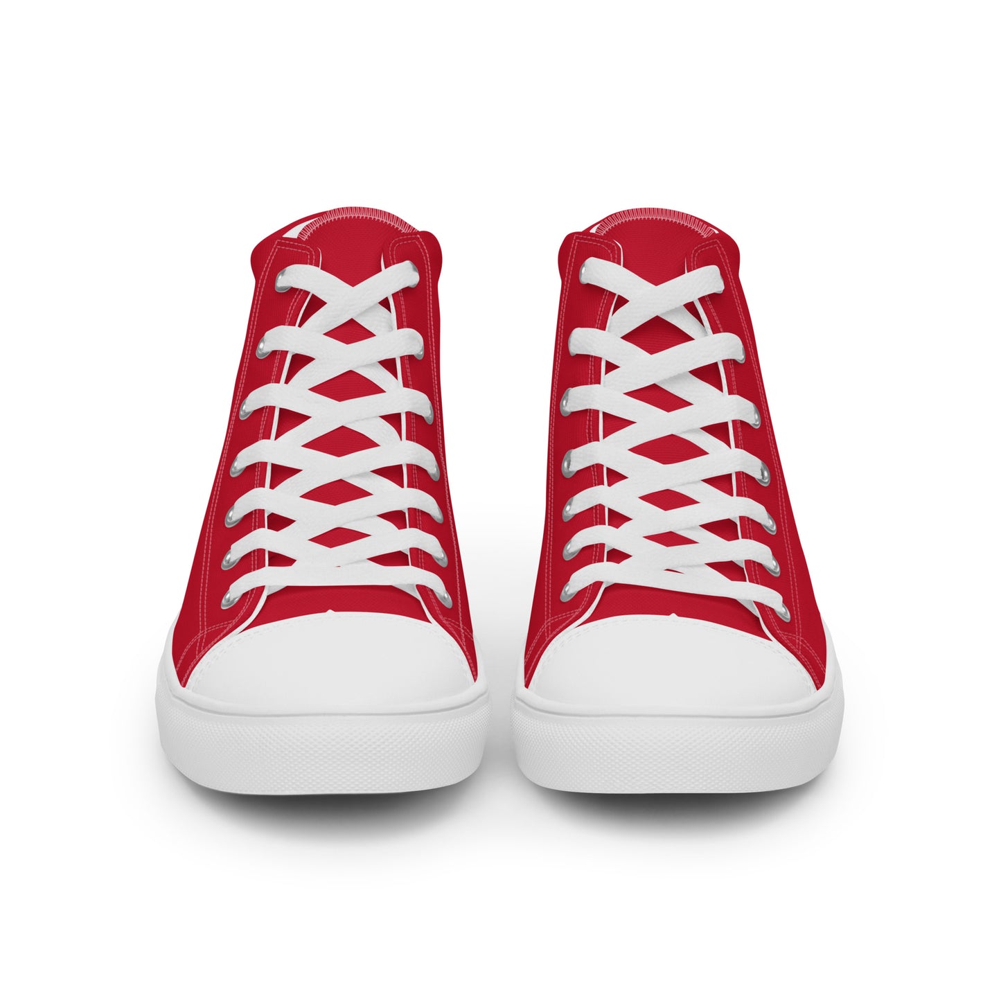 Men’s high top canvas shoes - Firebrick Red