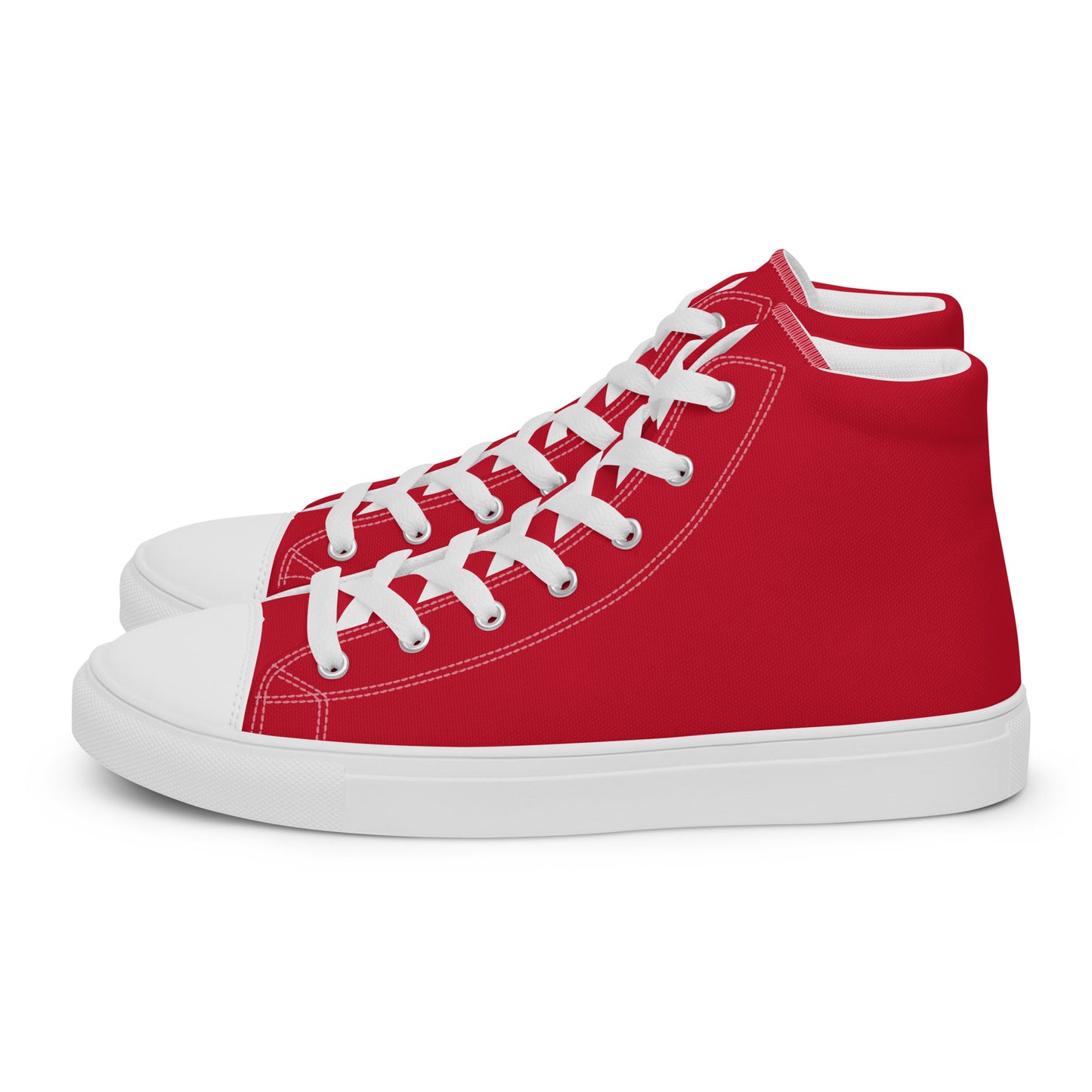 Men’s high top canvas shoes - Firebrick Red