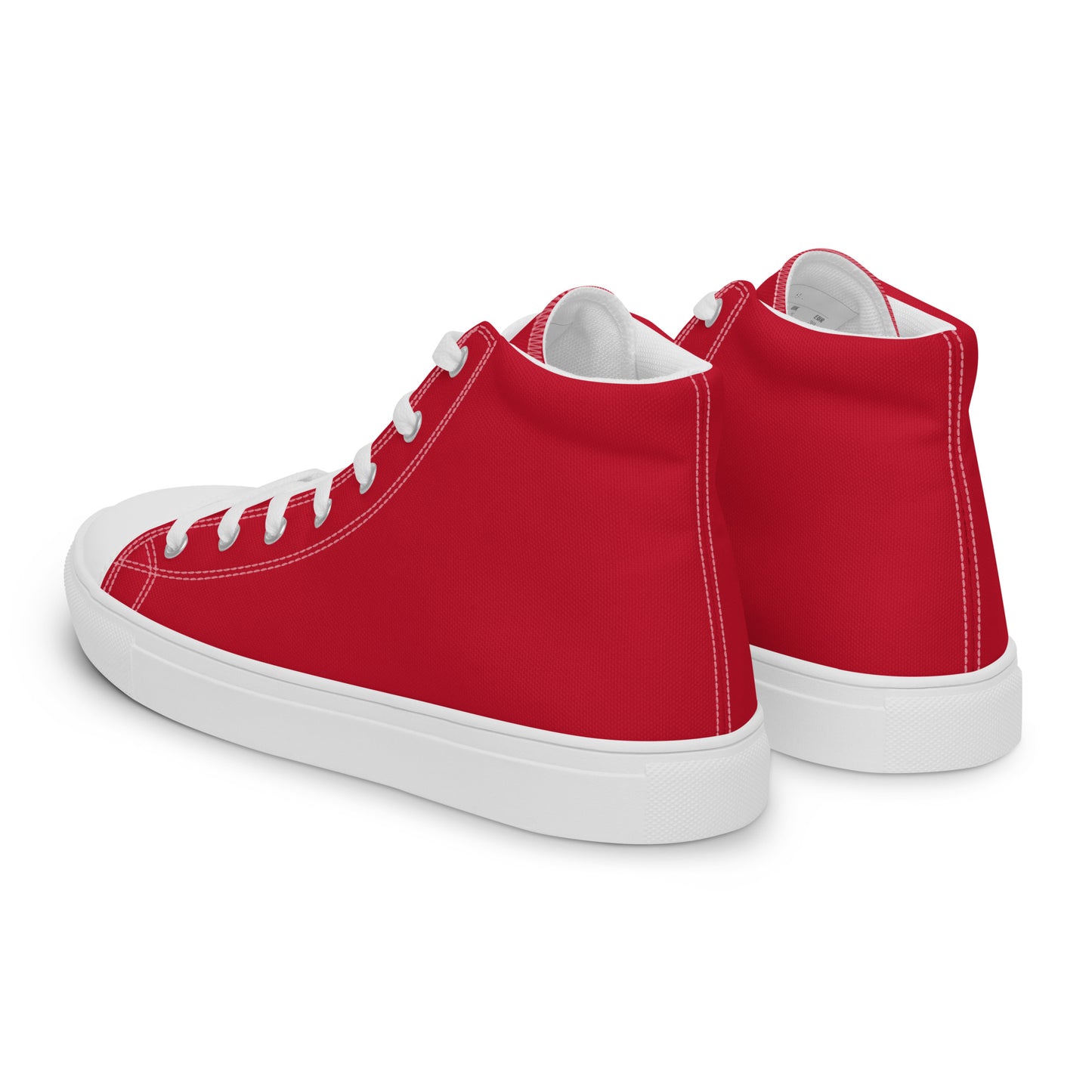 Men’s high top canvas shoes - Firebrick Red