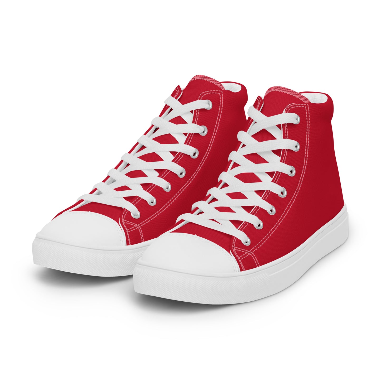 Men’s high top canvas shoes - Firebrick Red