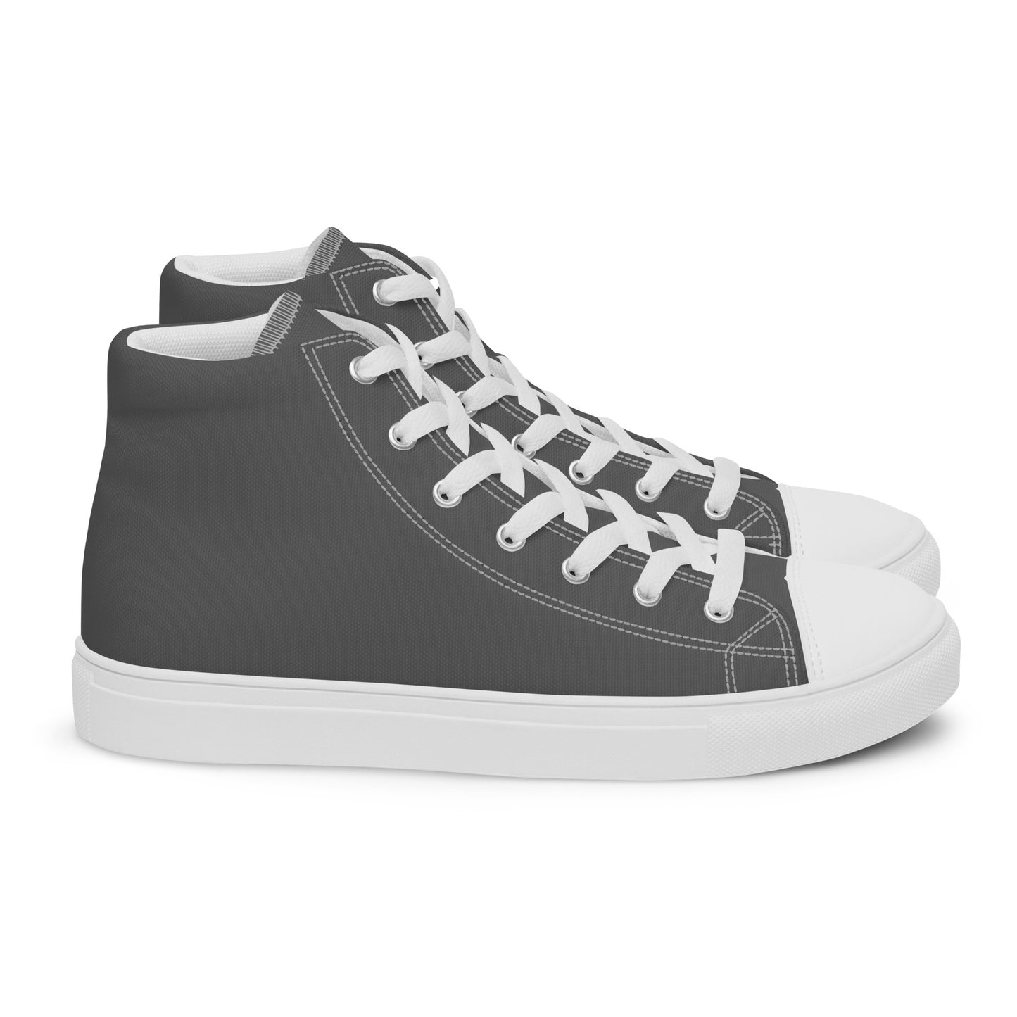 Men’s high top canvas shoes - Steel Grey