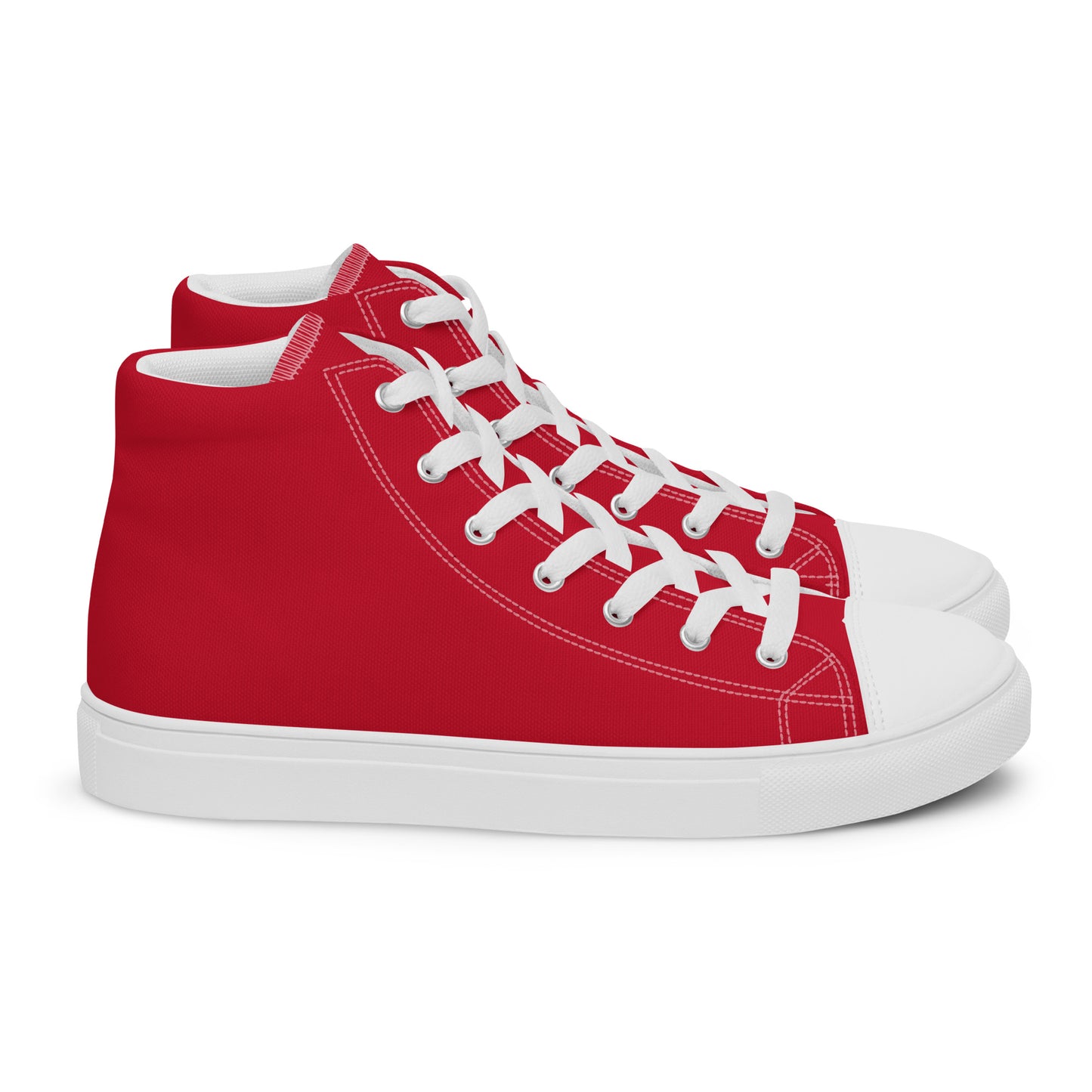 Men’s high top canvas shoes - Firebrick Red
