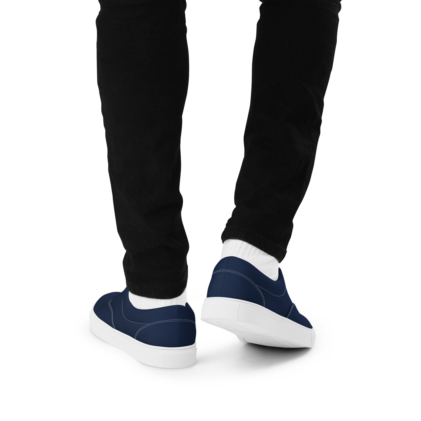 Men’s lace-up canvas shoes - Navy Blue