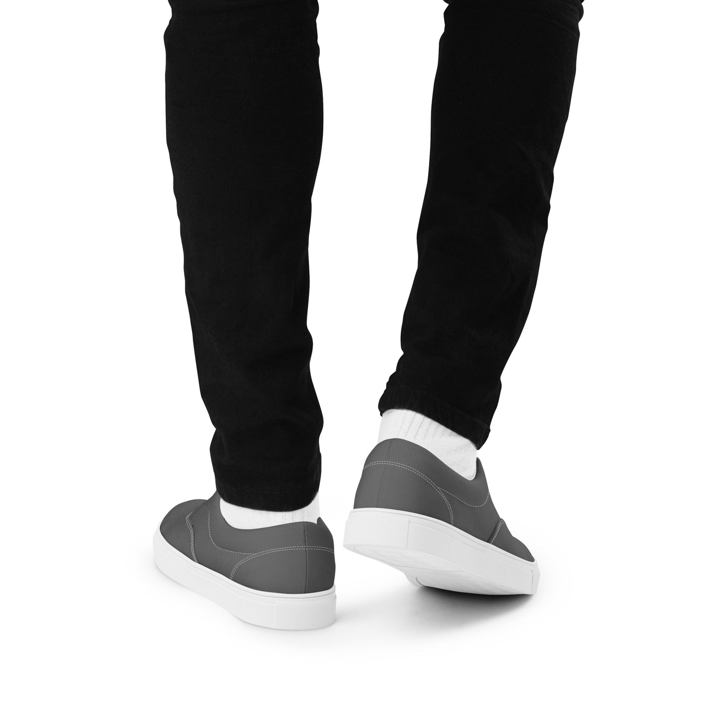 Men’s lace-up canvas shoes - Steel Grey