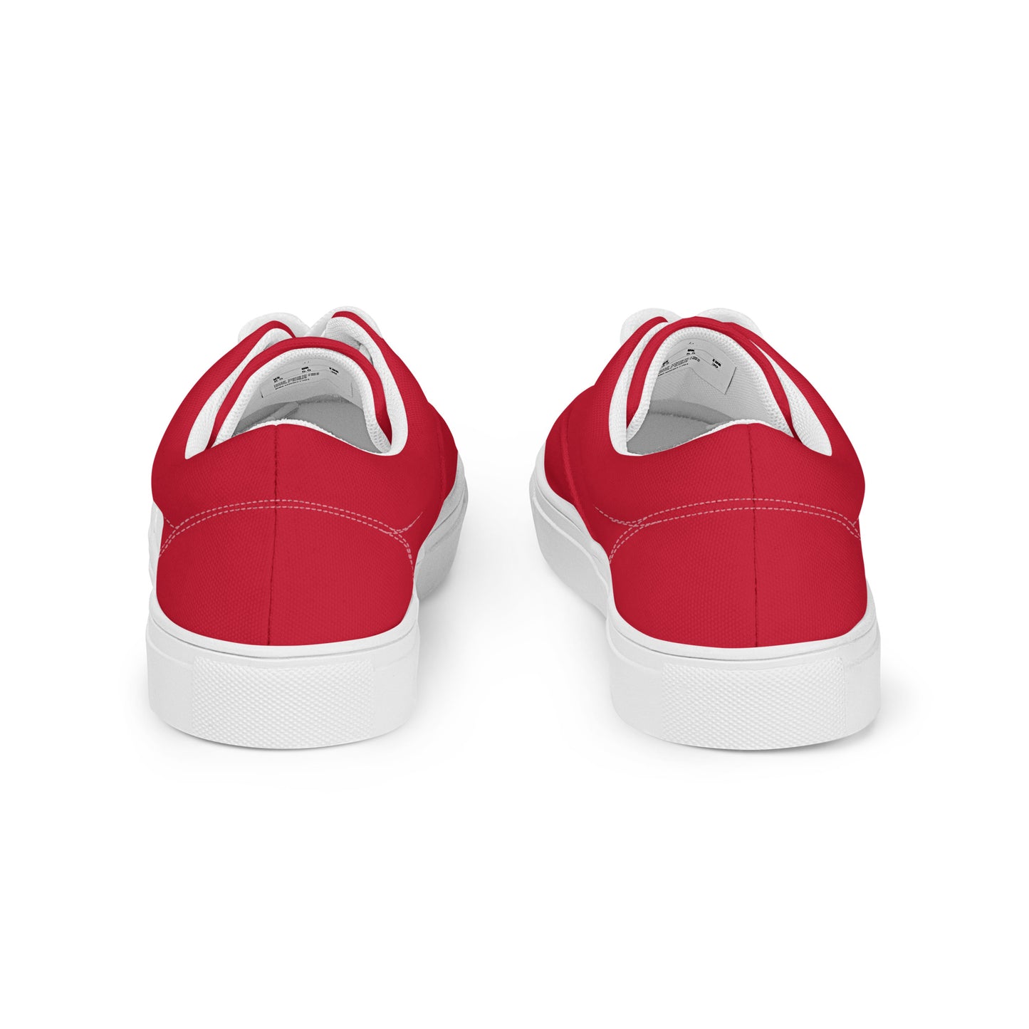 Men’s lace-up canvas shoes - Firebrick Red