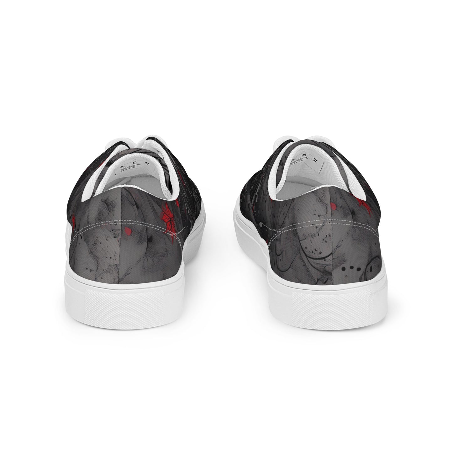 Men’s lace-up canvas shoes - Crimson Shadows