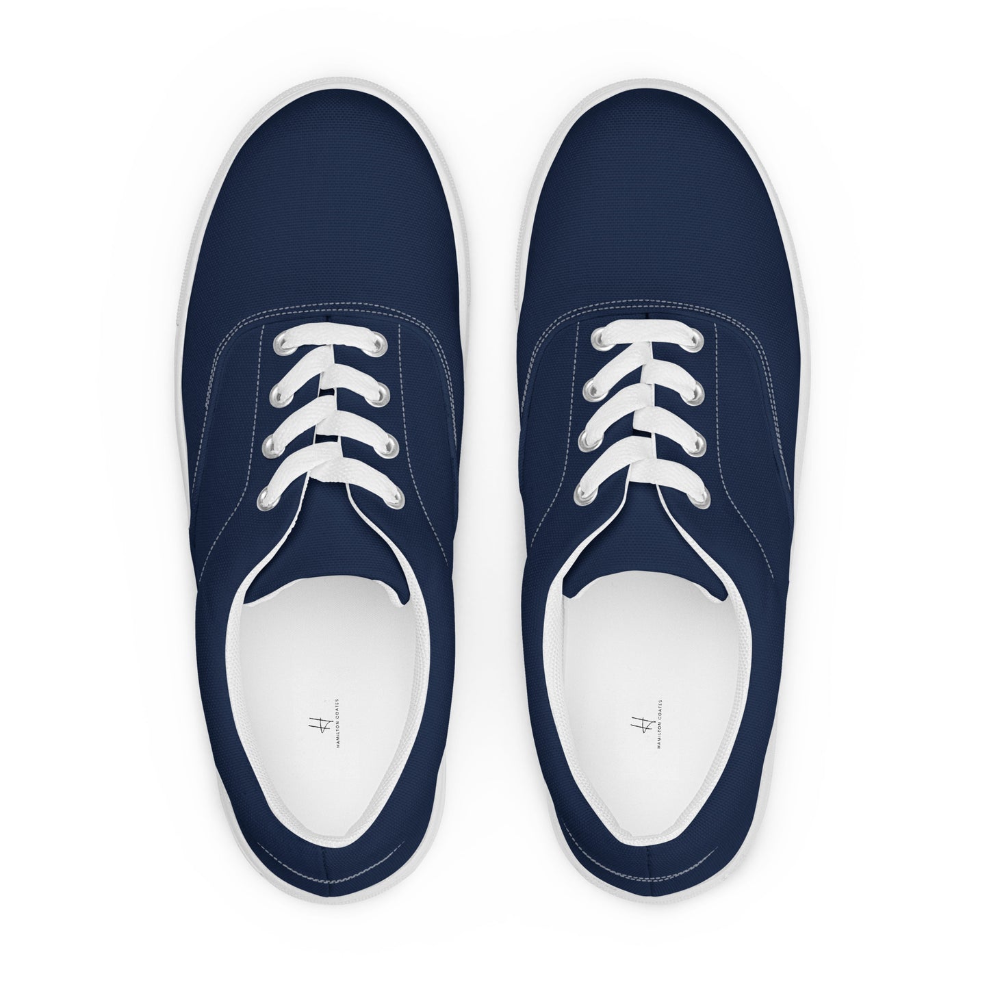 Men’s lace-up canvas shoes - Navy Blue