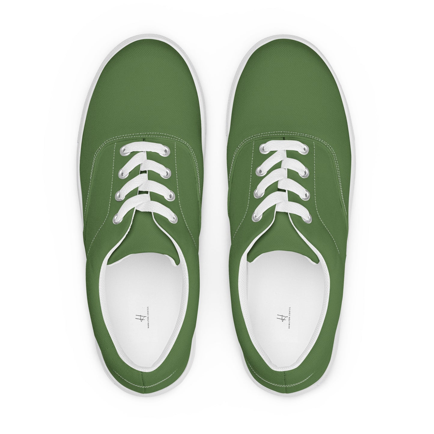Men’s lace-up canvas shoes - Combat Green