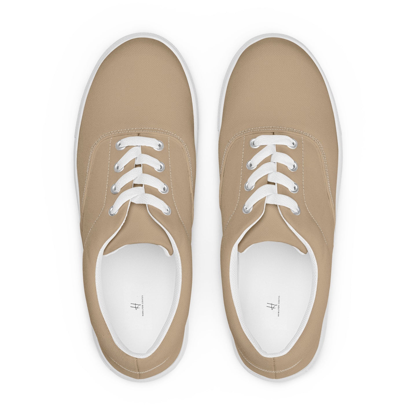 Men’s lace-up canvas shoes - Khaki