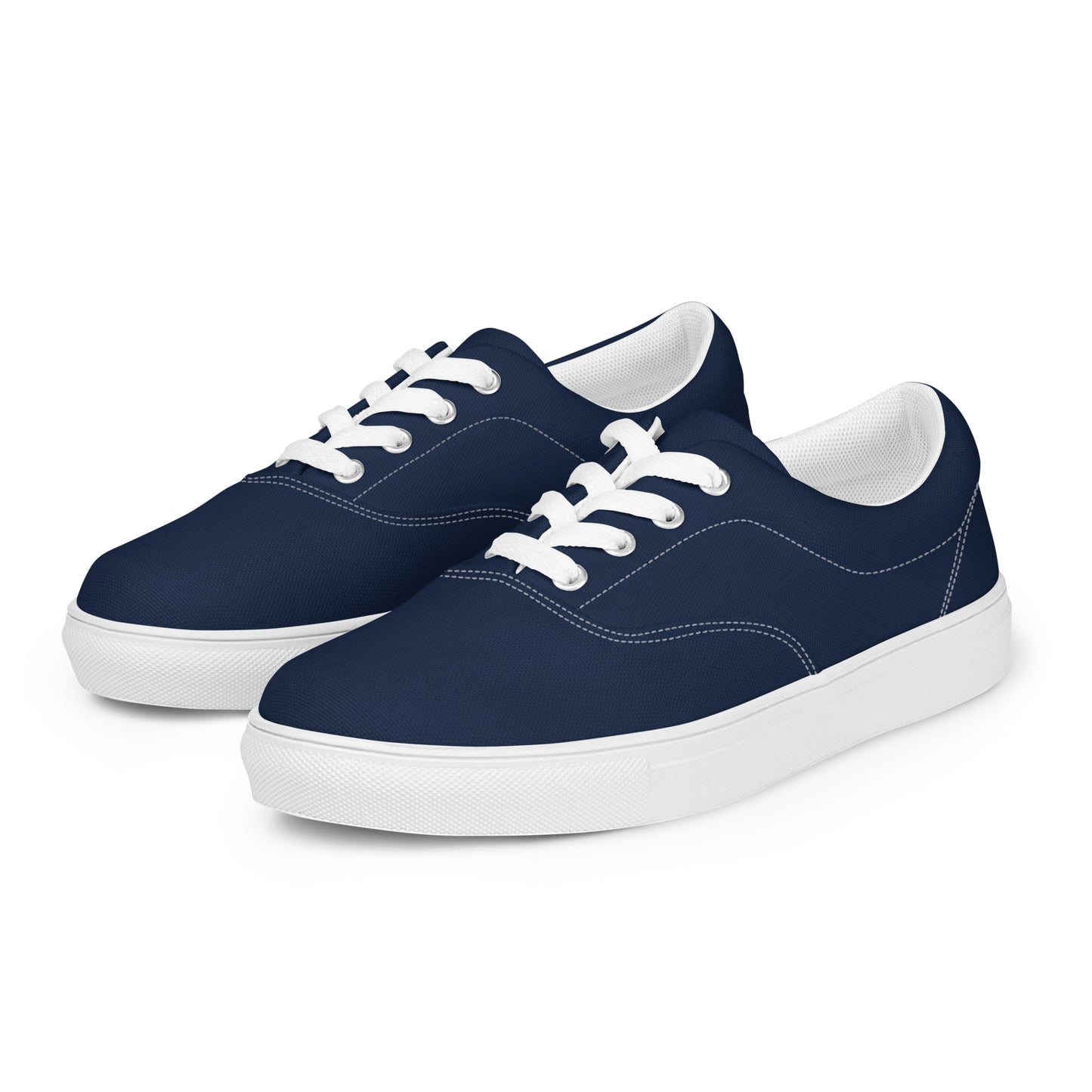 Men’s lace-up canvas shoes - Navy Blue