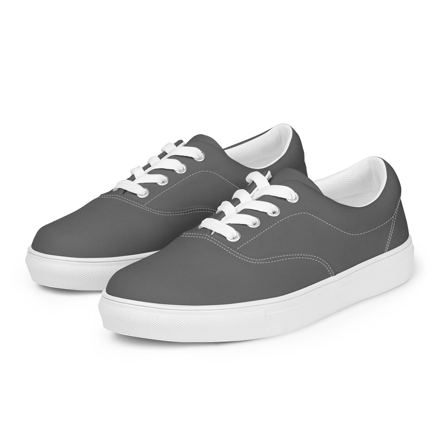 Men’s lace-up canvas shoes - Steel Grey