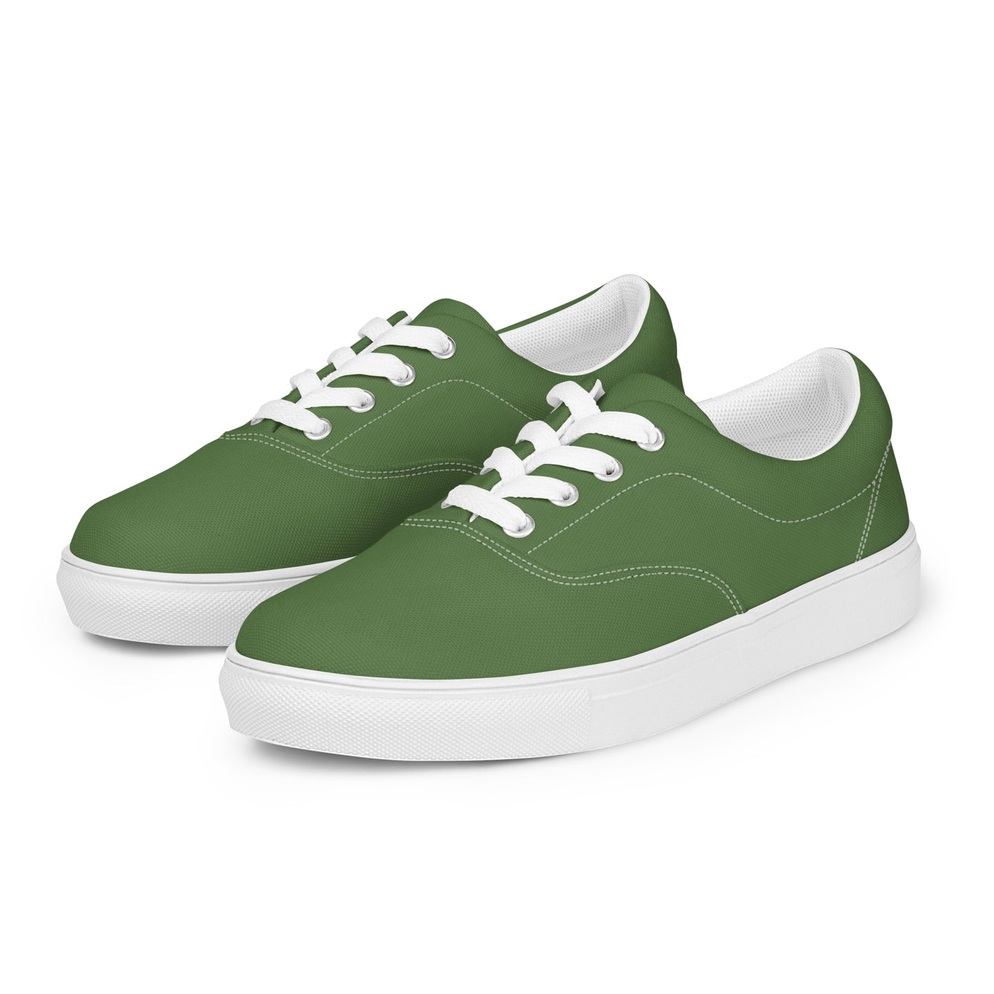 Men’s lace-up canvas shoes - Combat Green