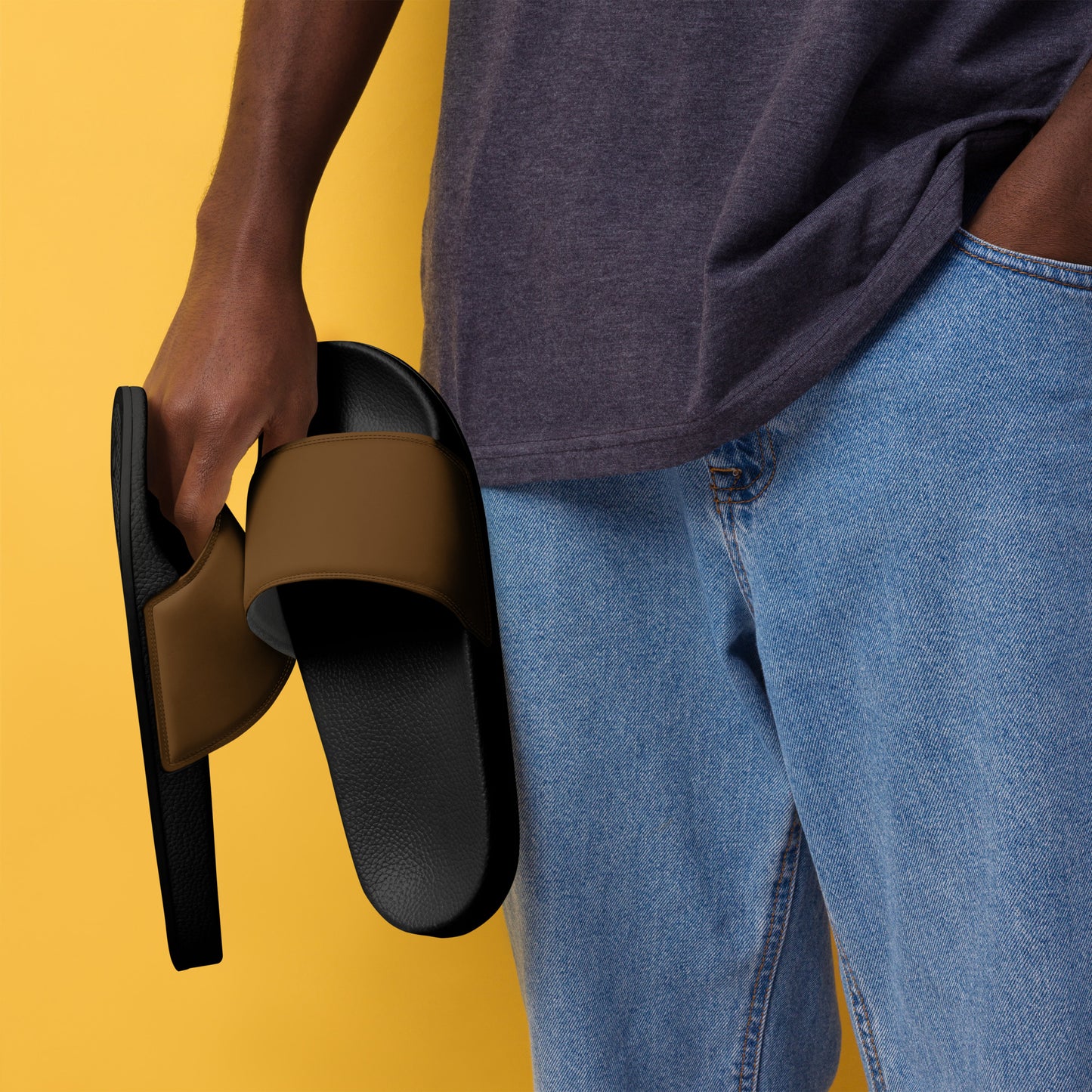 Men's Comfort sliders - Whiskey Brown