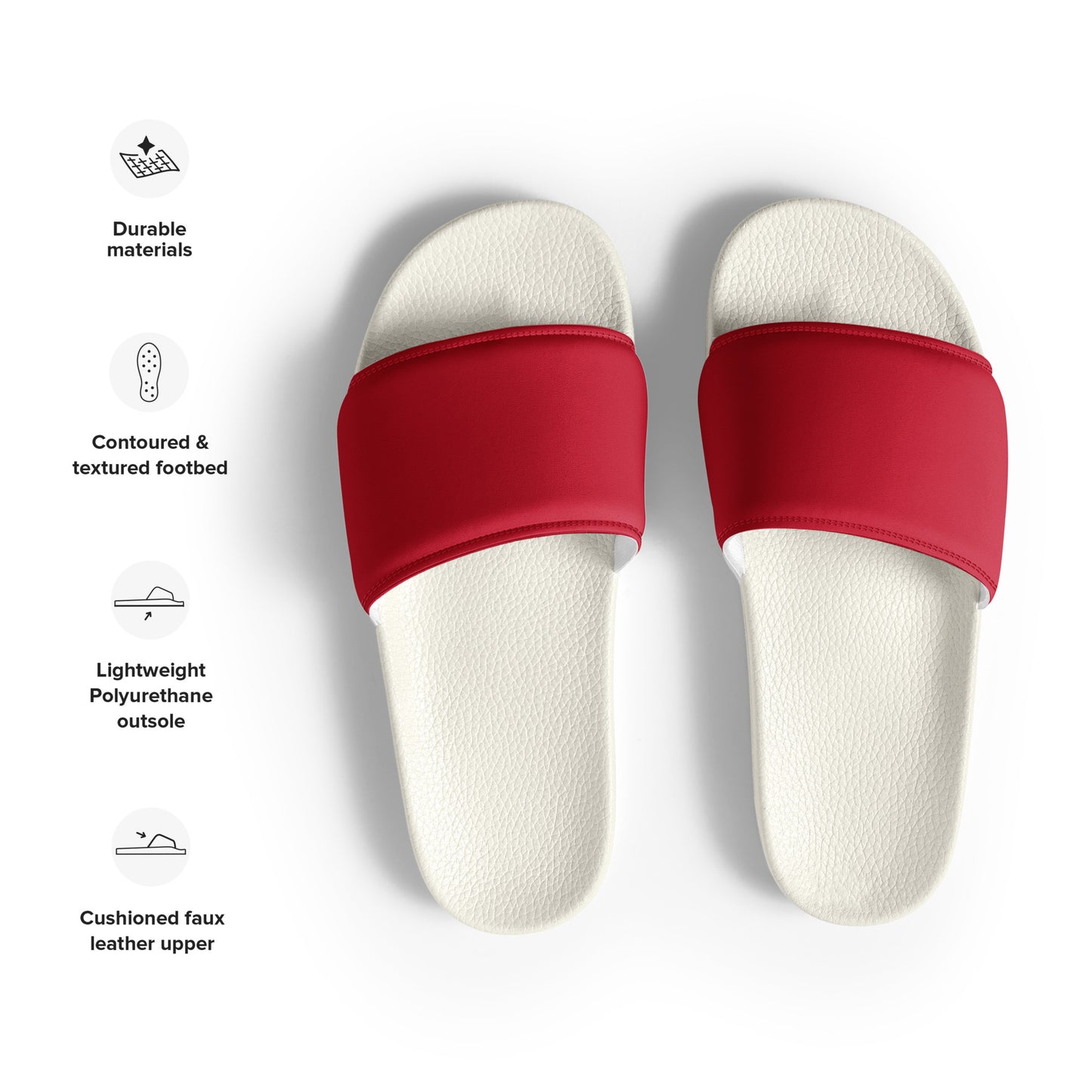 Men's Comfort sliders - Firebrick Red