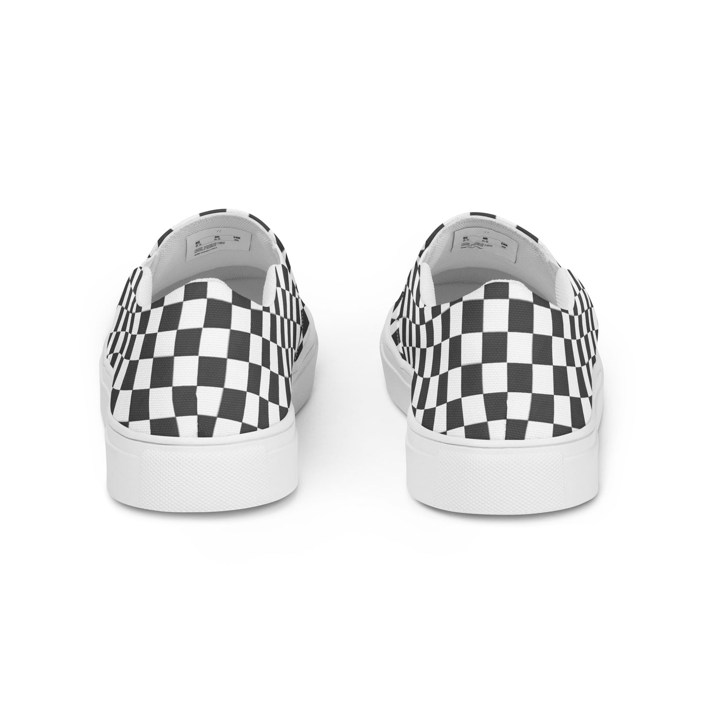 Men’s slip-on canvas shoes - Black & White Check