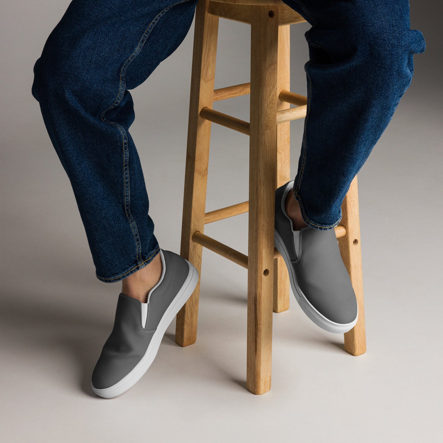 Men’s slip-on canvas shoes - Steel Grey