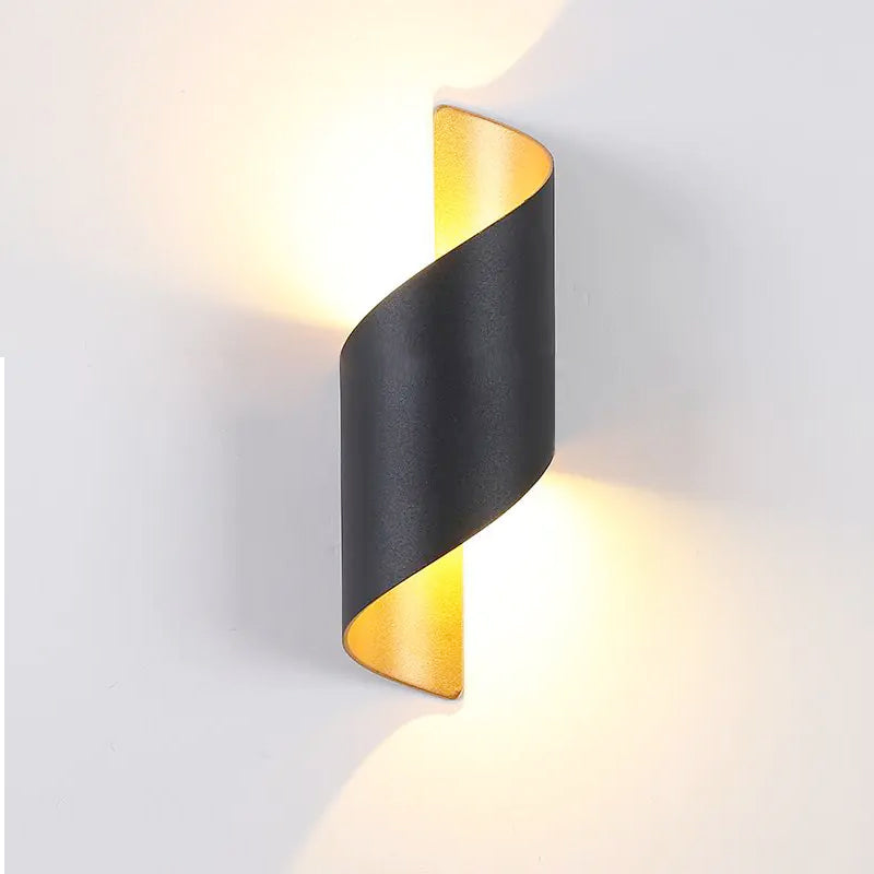 Radiant Spiral Outdoor Wall Lamp