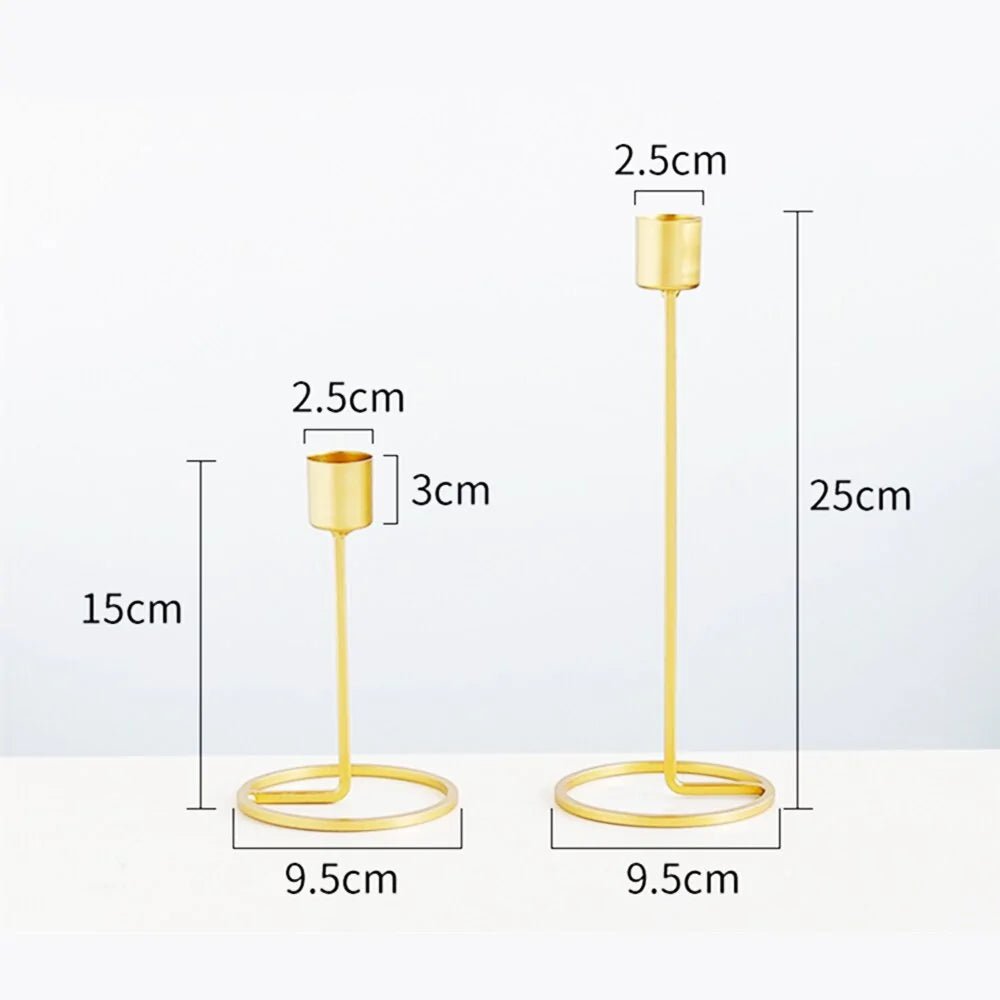 LuxeGold Candle Holders