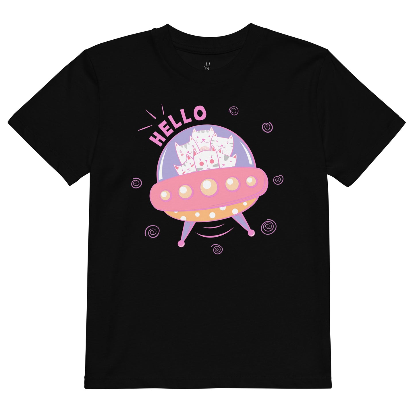 Organic cotton kids t-shirt - Space Cats