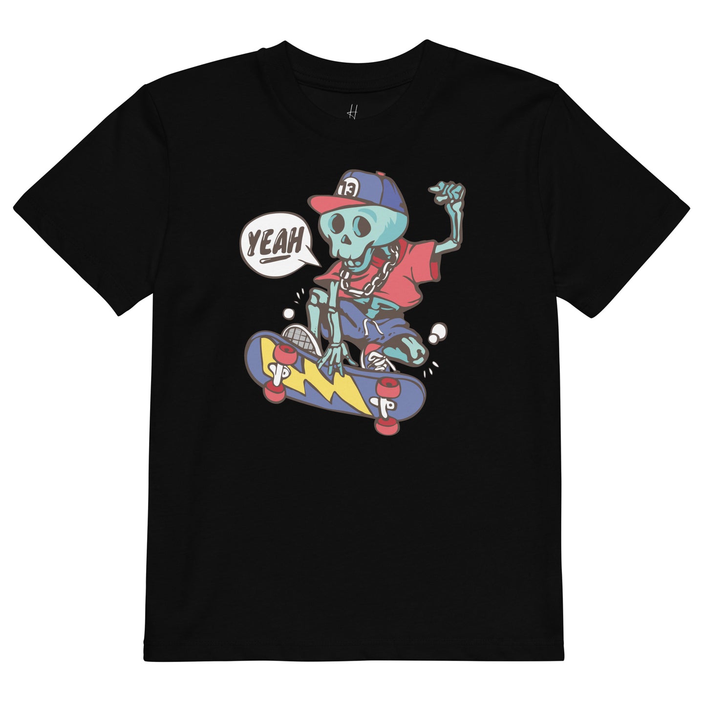 Organic cotton kids t-shirt - Skeleton Skater