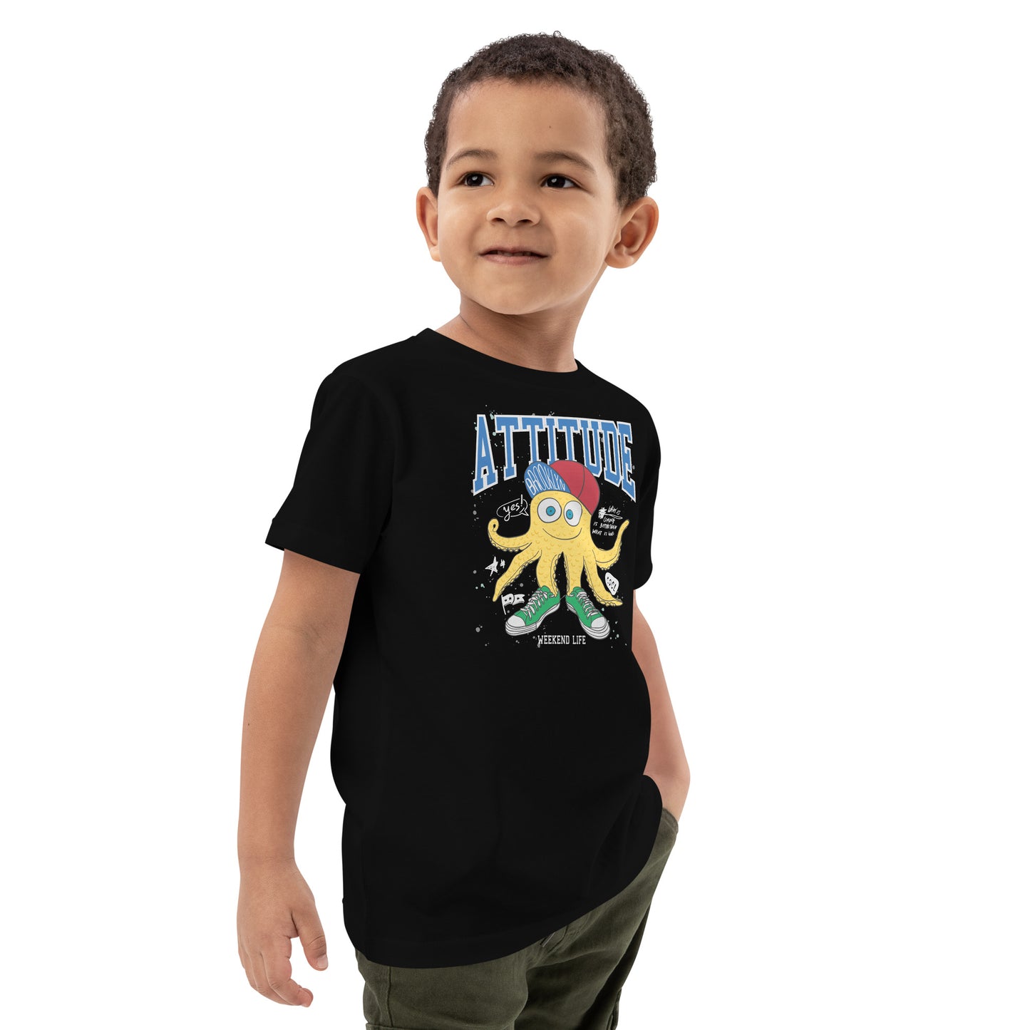 Organic cotton kids t-shirt - Attitude Monster