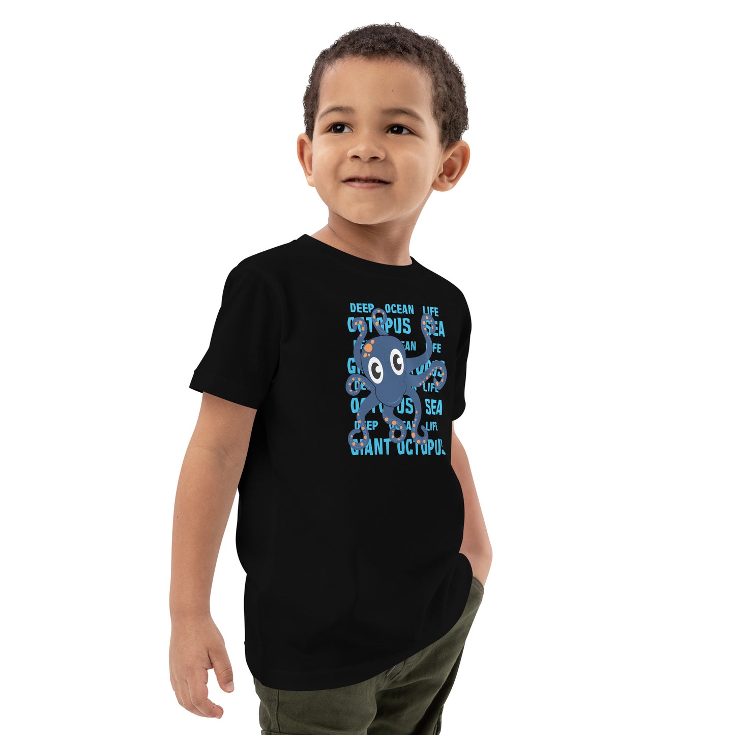 Organic cotton kids t-shirt - Giant Octopus